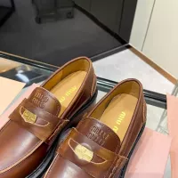 $105.00 USD MIU MIU Leather Shoes For Women #1381116