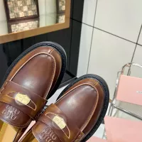 $105.00 USD MIU MIU Leather Shoes For Women #1381116