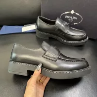 $135.00 USD Prada Leather Shoes For Men #1381119