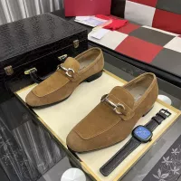 $108.00 USD Salvatore Ferragamo Leather Shoes For Men #1381481