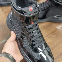 $92.00 USD Prada High Top Shoes For Men #1381669