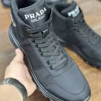 $98.00 USD Prada High Top Shoes For Men #1381670