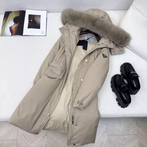 Replica Prada Down Feather Coat Long Sleeved For Women #1383808 $257.85 USD for Wholesale