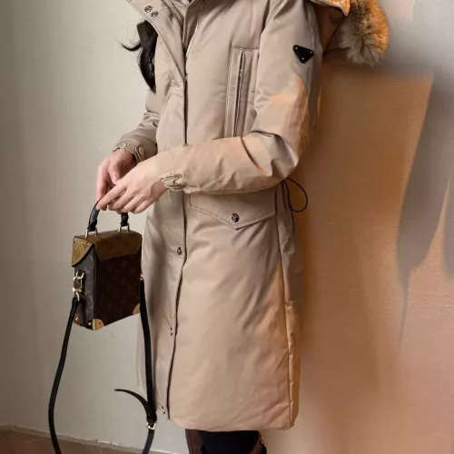 Replica Prada Down Feather Coat Long Sleeved For Women #1383808 $257.85 USD for Wholesale