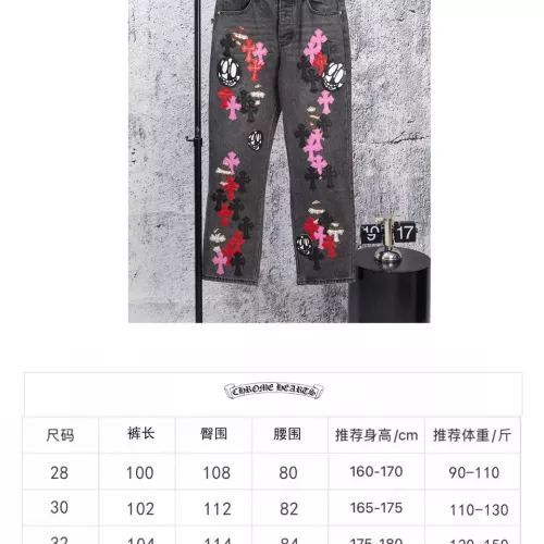 Replica Chrome Hearts Jeans For Men #1384174 $68.00 USD for Wholesale
