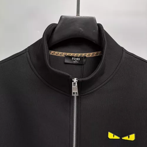 Replica Fendi Hoodies Long Sleeved For Men #1384390 $102.00 USD for Wholesale