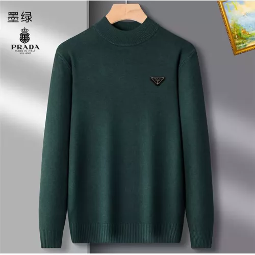 Prada Sweaters Long Sleeved For Men #1384557 $42.00 USD, Wholesale Replica Prada Sweaters