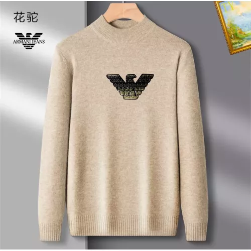 Armani Sweaters Long Sleeved For Men #1384633 $42.00 USD, Wholesale Replica Armani Sweaters