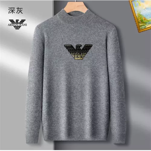Armani Sweaters Long Sleeved For Men #1384634 $42.00 USD, Wholesale Replica Armani Sweaters