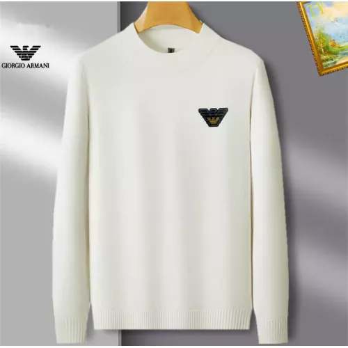 Armani Sweaters Long Sleeved For Men #1384682 $42.00 USD, Wholesale Replica Armani Sweaters