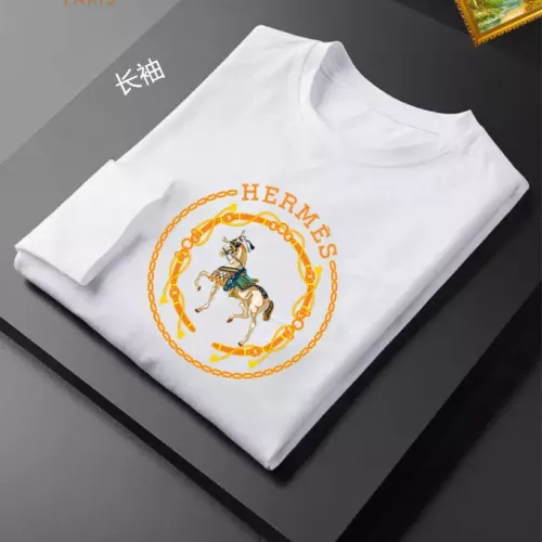Replica Hermes T-Shirts Long Sleeved For Unisex #1385037 $34.00 USD for Wholesale