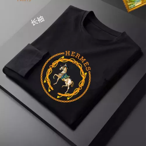 Replica Hermes T-Shirts Long Sleeved For Unisex #1385038 $34.00 USD for Wholesale