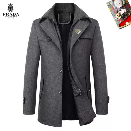 Prada Coat Long Sleeved For Men #1385452 $80.00 USD, Wholesale Replica Prada Coats