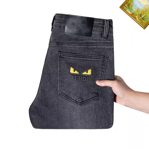Replica Fendi Jeans For Men #1385943 $48.00 USD for Wholesale