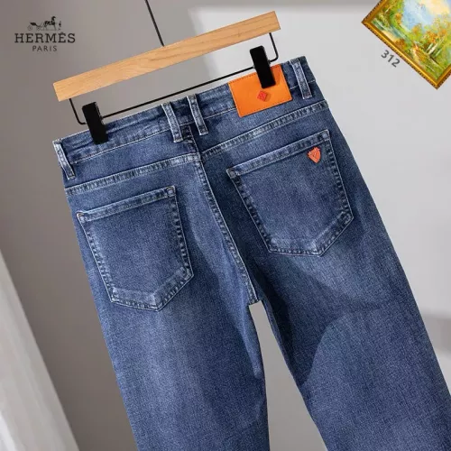 Replica Hermes Jeans For Men #1385952 $48.00 USD for Wholesale