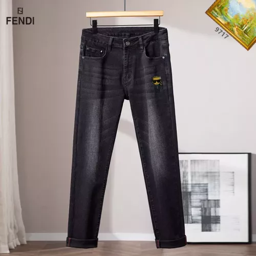 Replica Fendi Jeans For Men #1385965 $48.00 USD for Wholesale