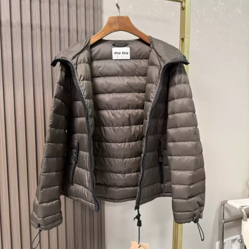 Replica MIU MIU Down Feather Coat Long Sleeved For Women #1386142 $160.00 USD for Wholesale