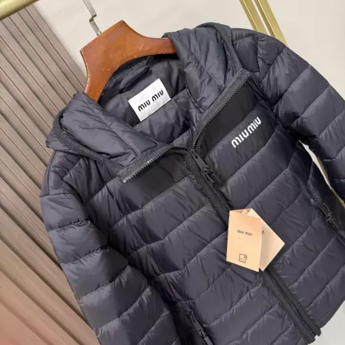 Replica MIU MIU Down Feather Coat Long Sleeved For Women #1386143 $160.00 USD for Wholesale