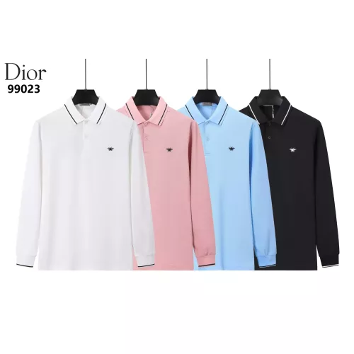 Replica Christian Dior T-Shirts Long Sleeved For Men #1386260 $40.00 USD for Wholesale