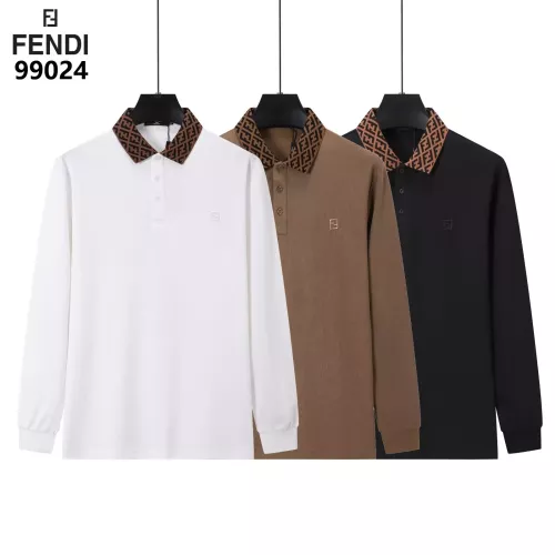 Replica Fendi T-Shirts Long Sleeved For Men #1386261 $40.00 USD for Wholesale