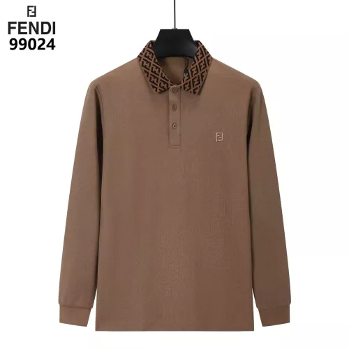 Fendi T-Shirts Long Sleeved For Men #1386262 $40.00 USD, Wholesale Replica Fendi T-Shirts