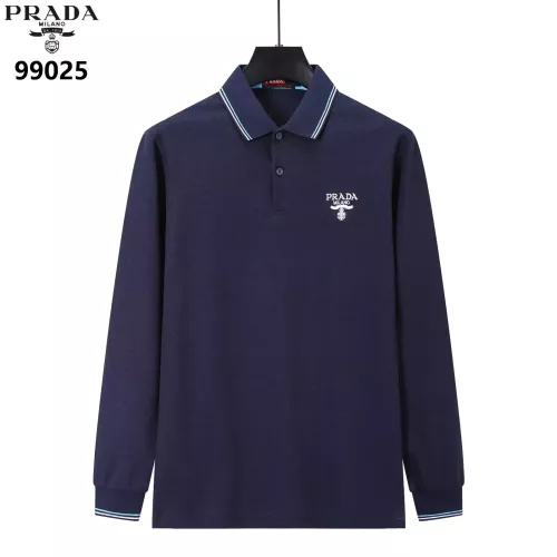 Prada T-Shirts Long Sleeved For Men #1386265 $40.00 USD, Wholesale Replica Prada T-Shirts