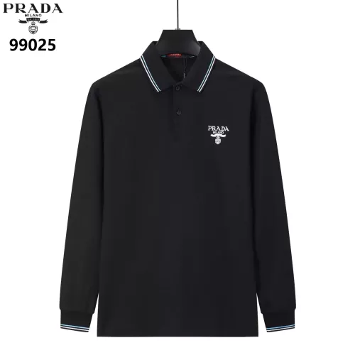 Prada T-Shirts Long Sleeved For Men #1386266 $40.00 USD, Wholesale Replica Prada T-Shirts