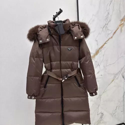 Prada Down Feather Coat Long Sleeved For Women #1387260 $261.16 USD, Wholesale Replica Prada Down Feather Coat