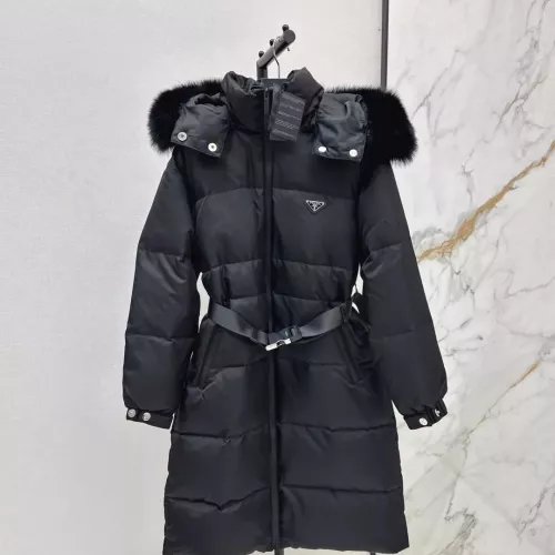 Prada Down Feather Coat Long Sleeved For Women #1387261 $261.16 USD, Wholesale Replica Prada Down Feather Coat