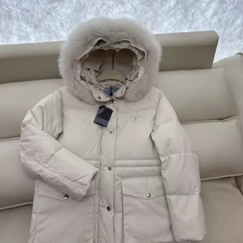 Replica Prada Down Feather Coat Long Sleeved For Women #1387262 $323.97 USD for Wholesale