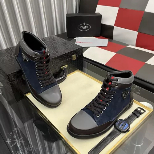 Replica Prada High Top Shoes For Men #1387864 $88.00 USD for Wholesale