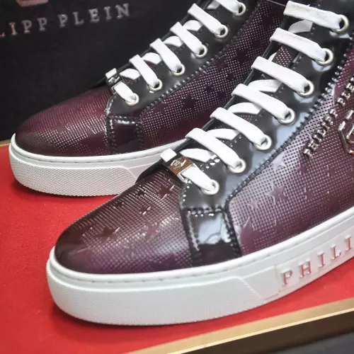 Replica Philipp Plein PP High Tops Shoes For Men #1387889 $92.00 USD for Wholesale