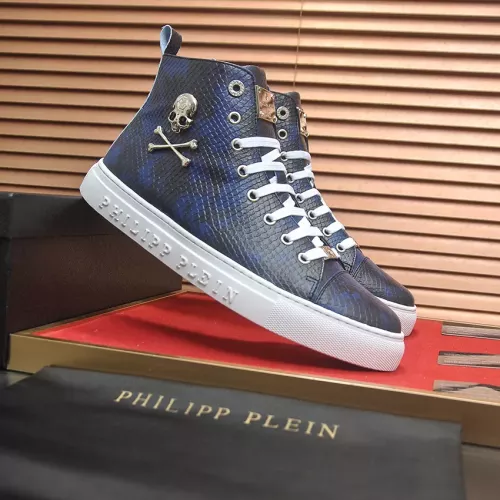 Replica Philipp Plein PP High Tops Shoes For Men #1387897 $92.00 USD for Wholesale