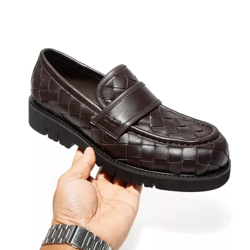 Replica Bottega Veneta BV Leather Shoes For Men #1387962 $135.00 USD for Wholesale