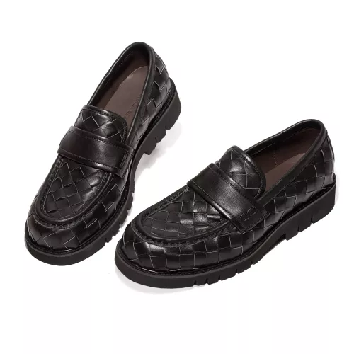 Replica Bottega Veneta BV Leather Shoes For Women #1387965 $135.00 USD for Wholesale