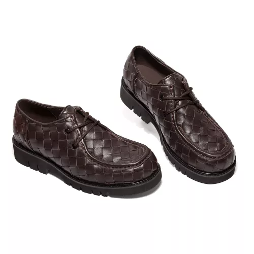 Replica Bottega Veneta BV Leather Shoes For Men #1387966 $145.00 USD for Wholesale