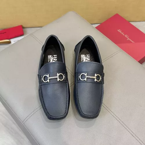 Replica Salvatore Ferragamo Leather Shoes For Men #1388079 $96.00 USD for Wholesale