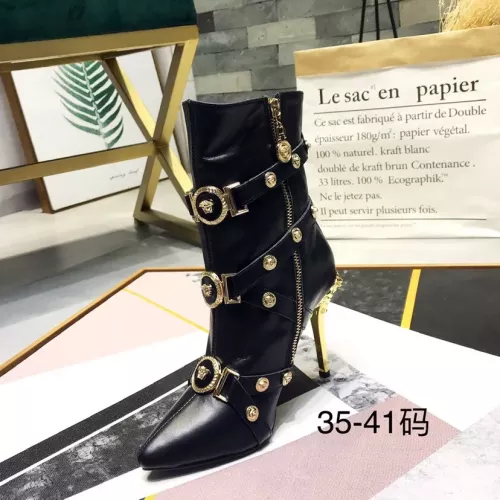 Replica Versace Boots For Women #1388586 $125.00 USD for Wholesale