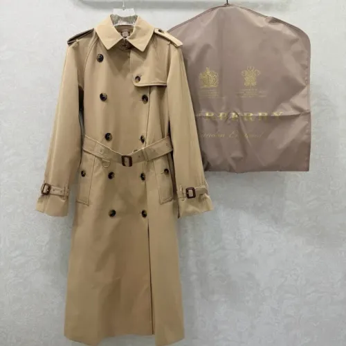 Burberry Trench Coat Long Sleeved For Women #1390955 $190.00 USD, Wholesale Replica Burberry Trench Coat