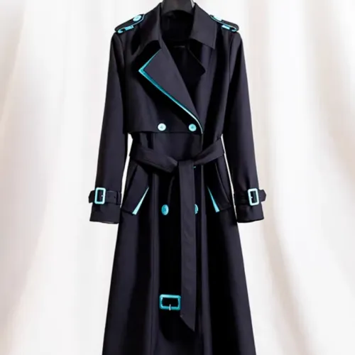 Burberry Trench Coat Long Sleeved For Women #1391097 $132.00 USD, Wholesale Replica Burberry Trench Coat