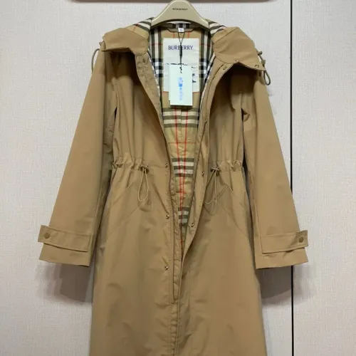 Replica Burberry Trench Coat Long Sleeved For Women #1391100 $170.00 USD for Wholesale