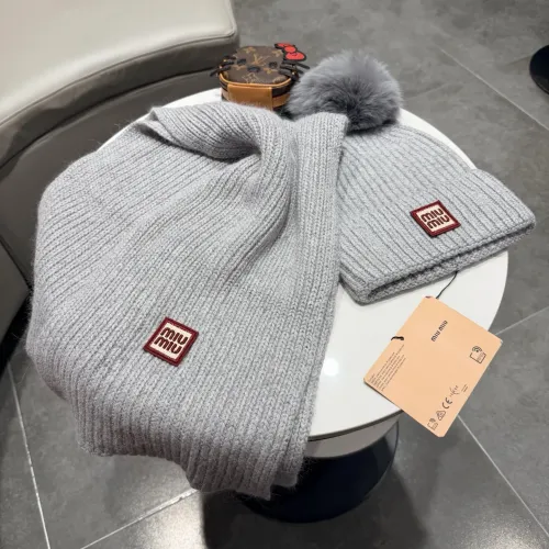 Replica MIU MIU Hat and Scarf Set #1391477 $64.00 USD for Wholesale