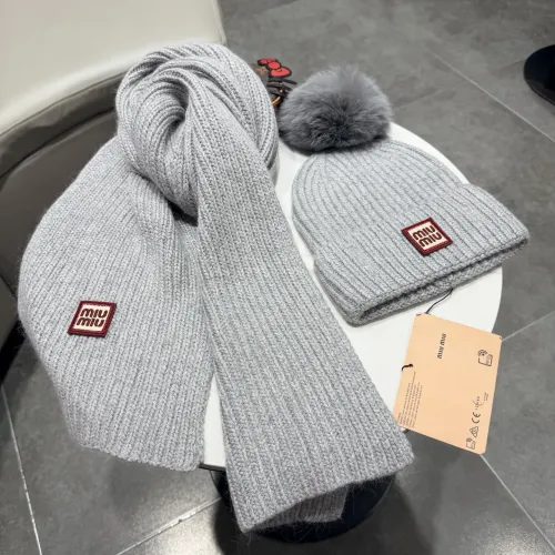 Replica MIU MIU Hat and Scarf Set #1391477 $64.00 USD for Wholesale