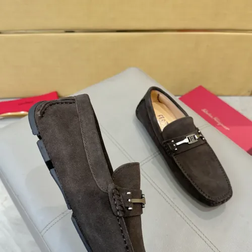 Replica Salvatore Ferragamo Leather Shoes For Men #1391717 $96.00 USD for Wholesale