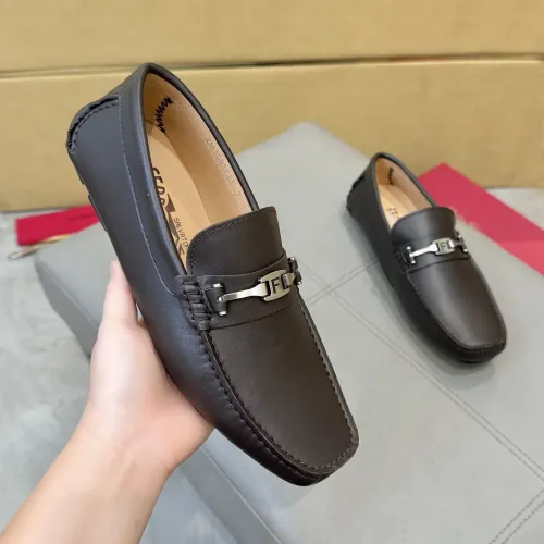 Replica Salvatore Ferragamo Leather Shoes For Men #1391729 $96.00 USD for Wholesale