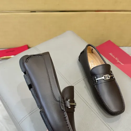 Replica Salvatore Ferragamo Leather Shoes For Men #1391729 $96.00 USD for Wholesale