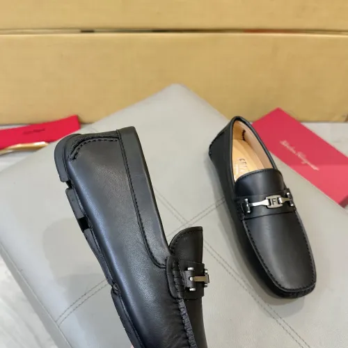 Replica Salvatore Ferragamo Leather Shoes For Men #1391730 $96.00 USD for Wholesale
