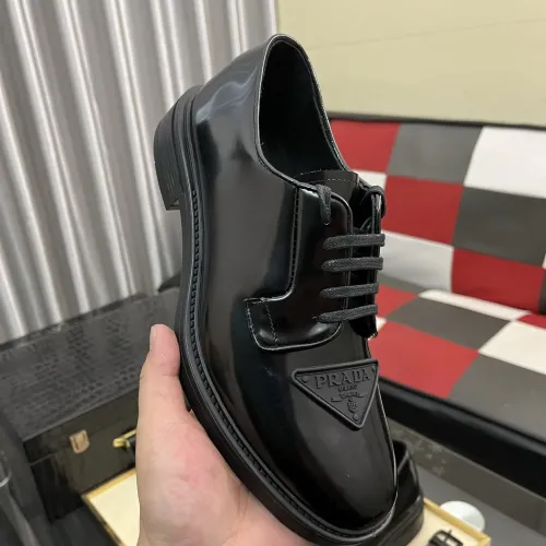 Replica Prada Leather Shoes For Men #1392043 $115.00 USD for Wholesale