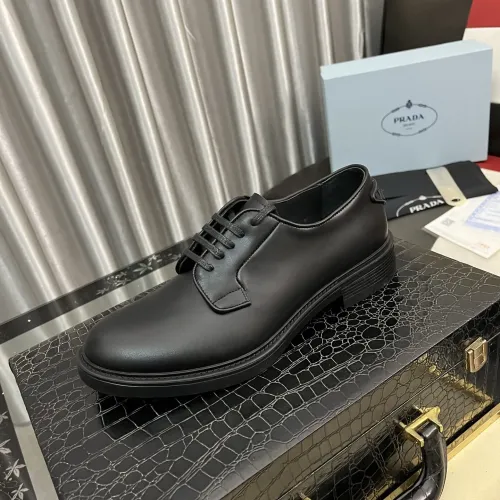 Replica Prada Leather Shoes For Men #1392045 $115.00 USD for Wholesale
