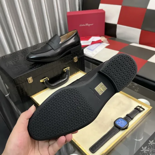 Replica Salvatore Ferragamo Leather Shoes For Men #1392084 $108.00 USD for Wholesale